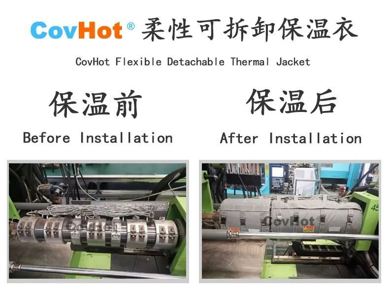 可拆式保溫套，注塑機節能利器